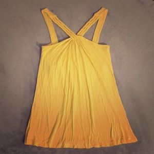 Canary Yellow Braided strappy Tank Top
